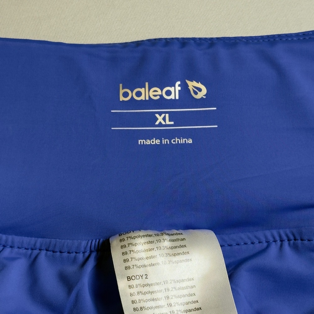 NWT Baleaf Womens XL Royal High Waisted Running Shorts Back Zip Pocket Athletic - Picture 8 of 13